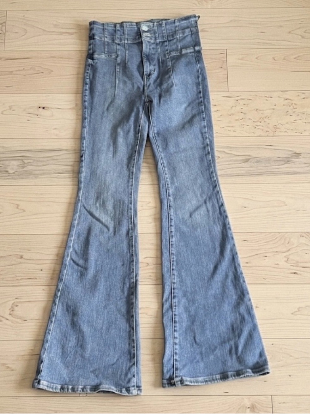 Free People - Jayde High-Waist Blue Flared Jeans